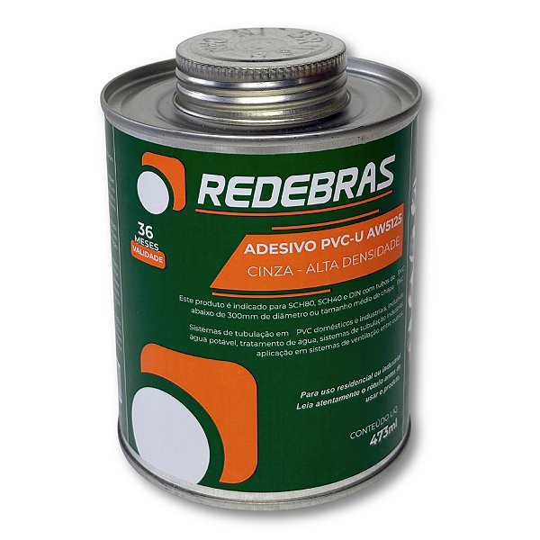 Adesivo Industrial Redebras Aw5125 Pvc-u 473 Ml
