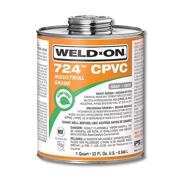 Adesivo Industrial Weld-on 724 Cpvc - 946 Ml