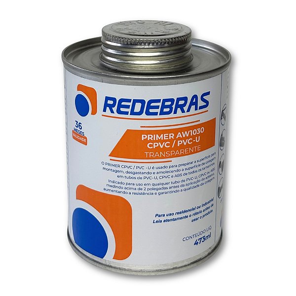 Primer Para Cpvc / Pvc-u Industrial Redebras 473 Ml