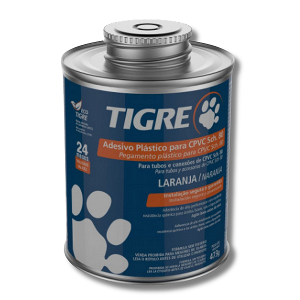 Adesivo Cola Tigre Industrial Para Cpvc / Pvc-u 473 Ml
