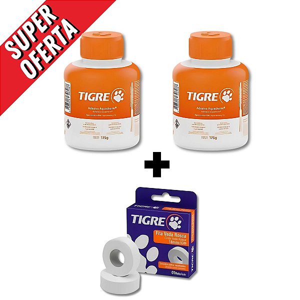 Kit 2x Adesivos Aquatherm 175g + Ganhe 1 Fita Veda Rosca