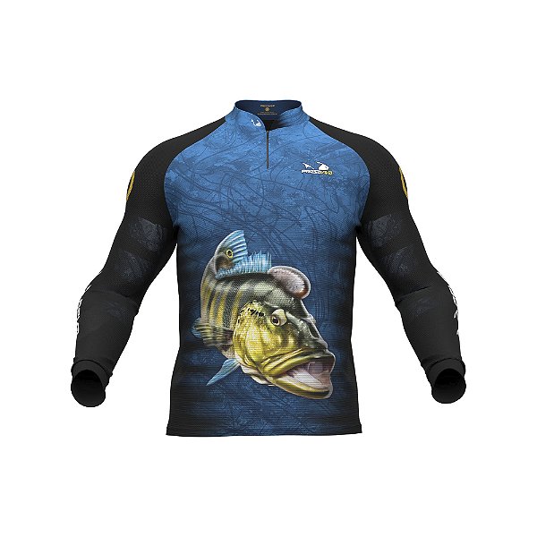 Camisa de Pesca Presa Viva DryFlex Tucunaré Azul 09