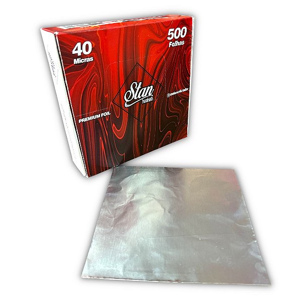 Alumínio Stan Liso c/ 500 Folhas - Profissional para Narguile