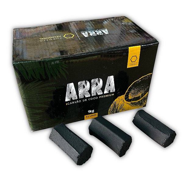 Carvão Coco Arra Jumbo 1kg - Alta Duração e Qualidade