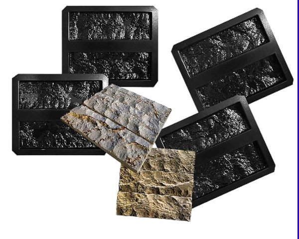 kit de Formas Rockface Travertino - 8 peças