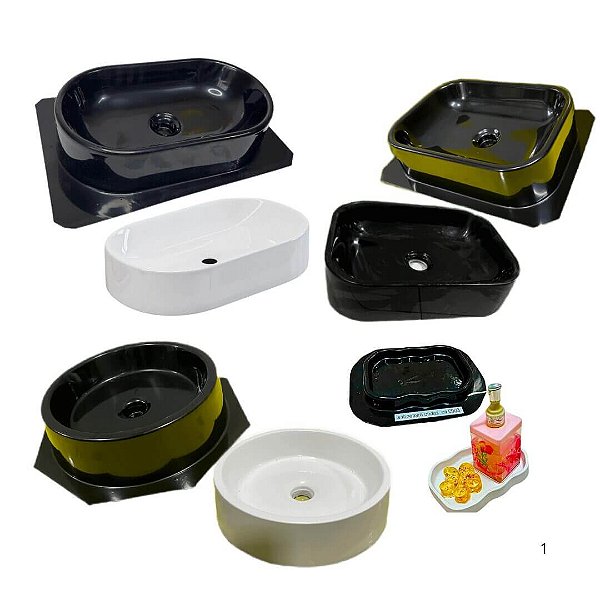 Kit 3 Moldes de cubas 2 mm { lunar, oval, redonda }