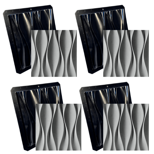 CONJUNTO 4 MOLDES 3D GESSO E CIMENTO MINE DUNAS ABS