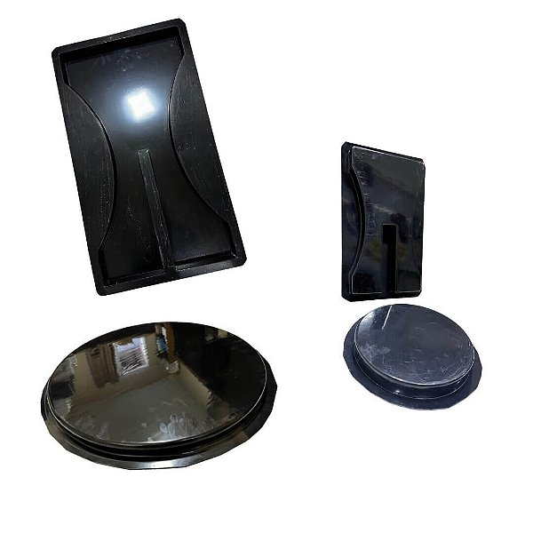 901 - Molde Mesa Redonda Lisa + Banquinho