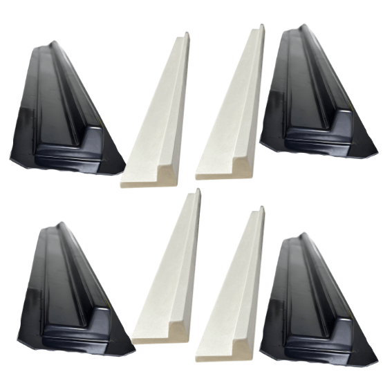 kit 4 formas para fabrica gesso 3d Tabica 100x5x7cm