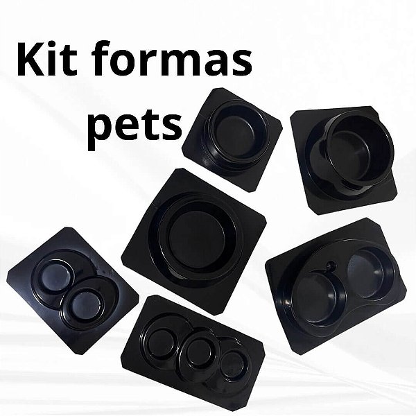 kit 6 formas pets para comedouro ref 6000