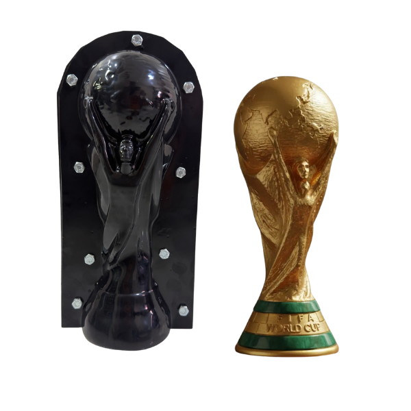 forma da Taça Copa do Mundo 31x11cm com parafuso