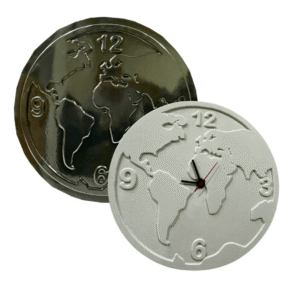 forma relogio mapa mundi