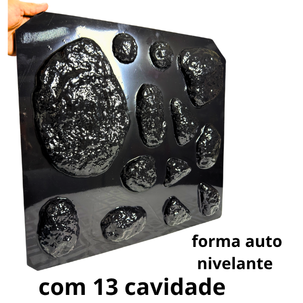 Molde Forma Abs 13 Pedras Moledo Gesso Cimento REF ML