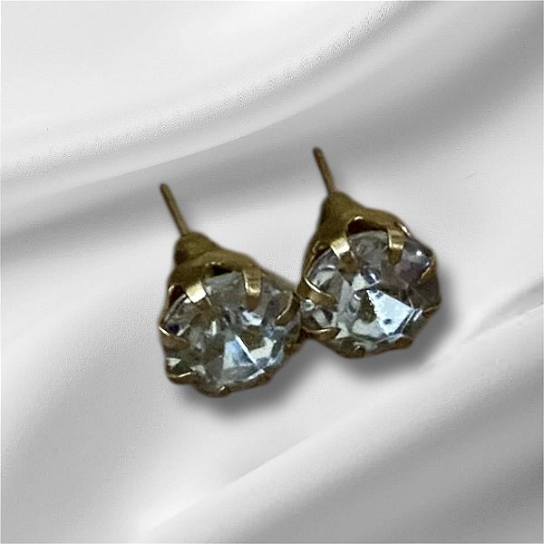 Brinco - Pedra Preciosa Branca