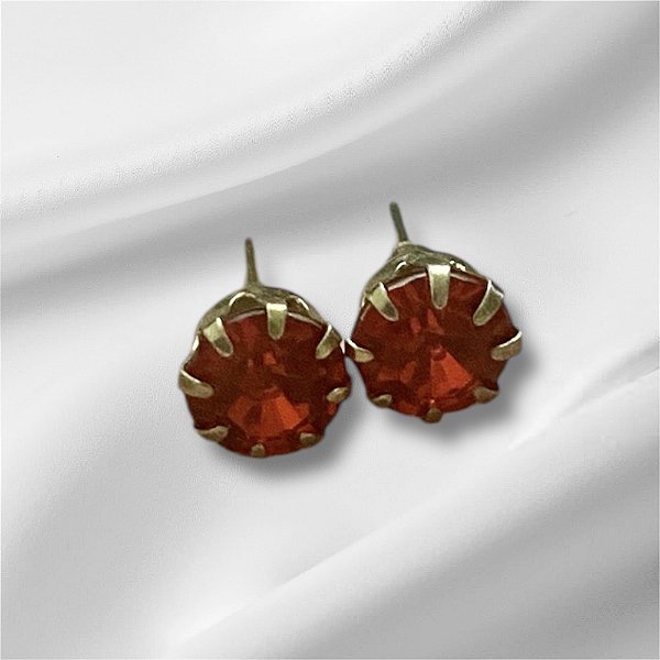 Brinco - Pedra Preciosa Vermelha