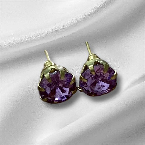 Brinco - Pedra Preciosa Lilás