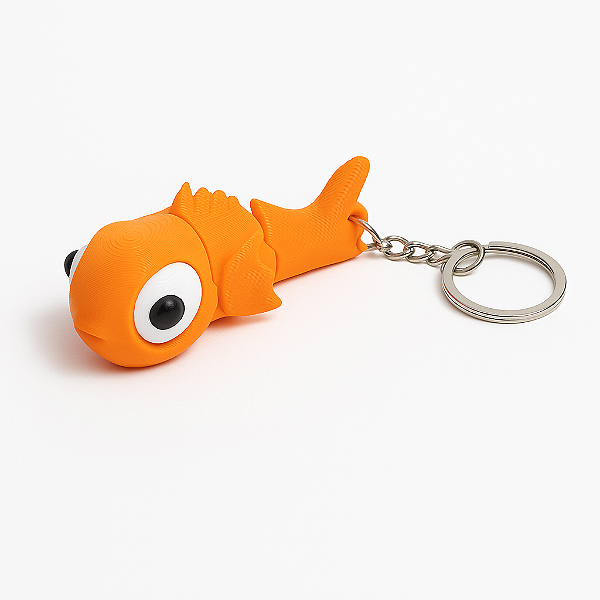 Chaveiro Peixe Articulado Laranja