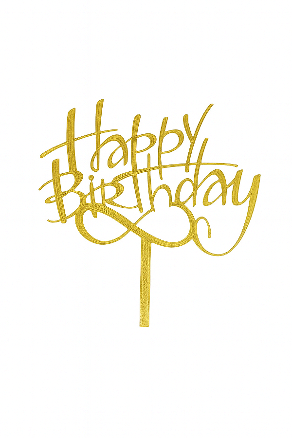 Topo de Bolo Happy Birthday Coloridos
