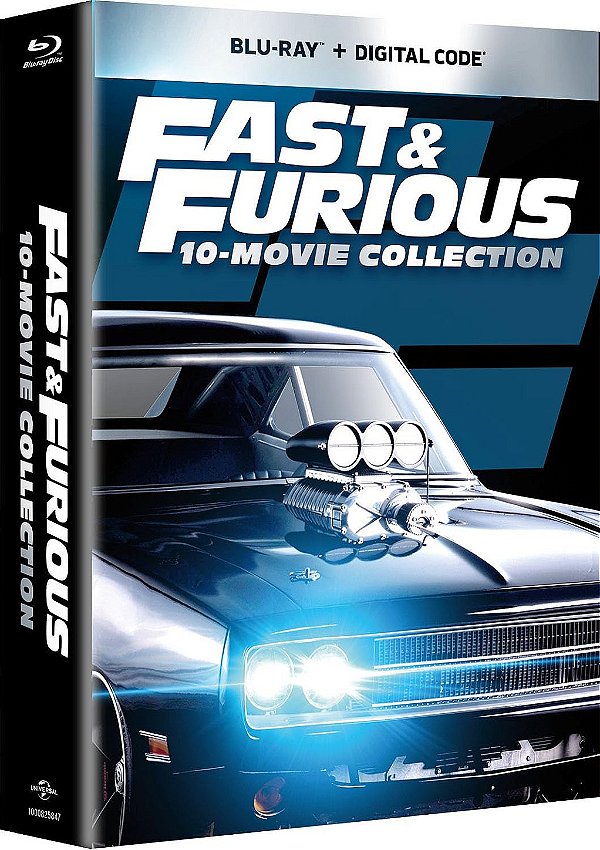 Velozes & Furiosos: Coleção de 10 Filmes [Blu-ray + Digital, 2001-2023]