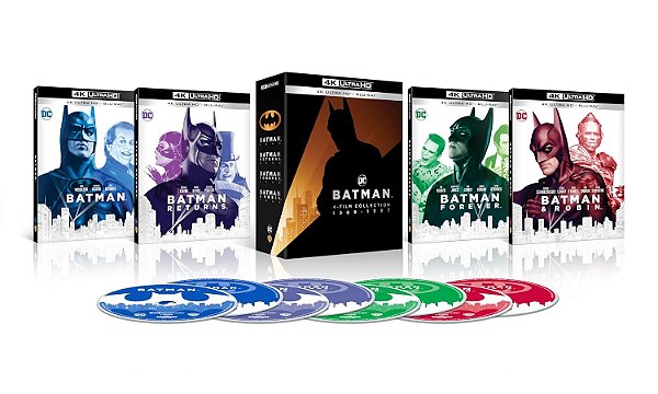 Batman - Coleção 4 Filmes (4K UHD + Blu-ray, 1989-1997) Dublado e Legendado