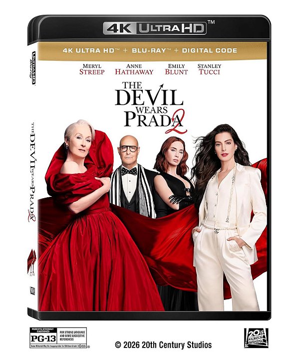 O Diabo Veste Prada 2 - [4K UHD + Blu-ray + Digital, 2026] - LANÇAMENTO