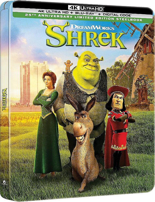 Shrek - Steelbook Edição de 25 Anos (4K UHD + Blu-ray + Digital, 2026) - [PRÉ-VENDA PARA 03/11/2026]