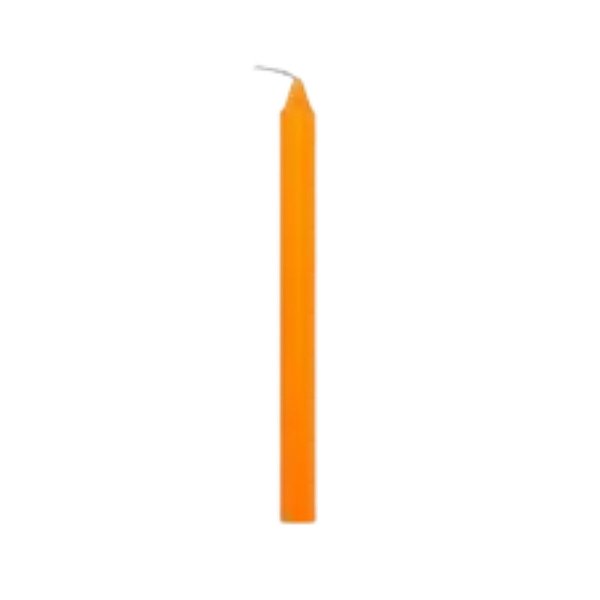 Vela - Palito Laranja 15 unidades - 19cm