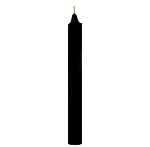 Vela - Palito Preta 15 unidades - 19cm