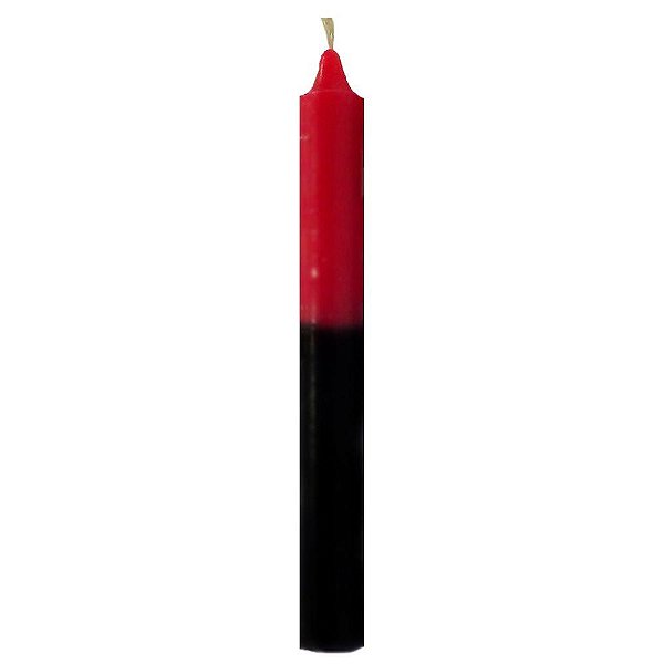 Vela - Palito Preto e Vermelho 15 unidades - 19cm