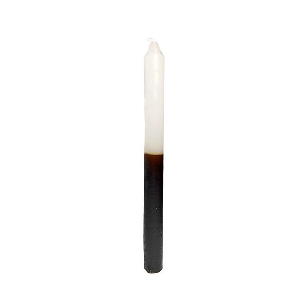 Vela - Palito Branco e Preto 15 unidades - 19cm
