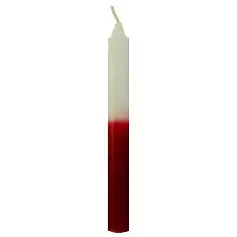 Vela - Palito Branco e Vermelho 15 unidades - 19cm