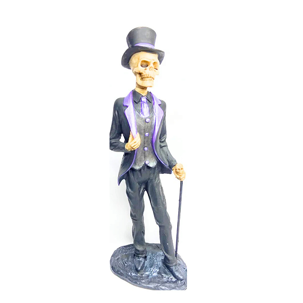 Caveira de Cartola - 25cm - Resina
