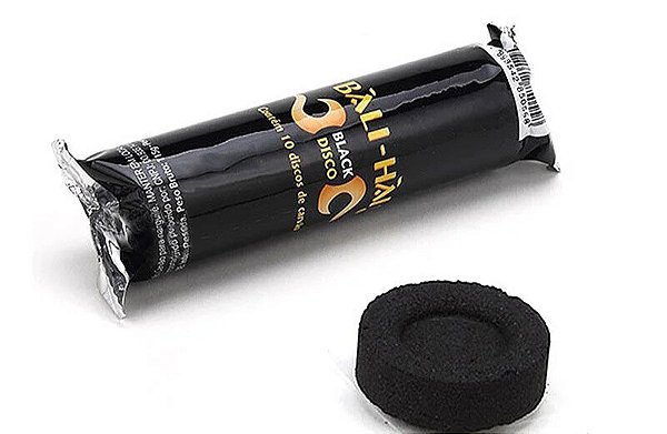 Carvão Para Narguile Bali Hai Black Disco Bolachão (4cm) - 10 Discos