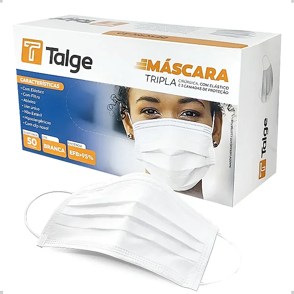 MASCARA TNT TRIPLA BRANCA C/50UND TALGE