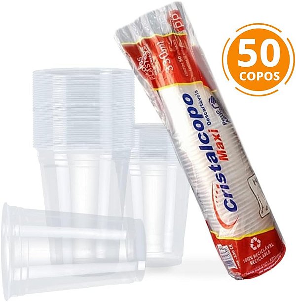 COPOS PP 330ML CR - C/100 UND - CRISTALCOPO