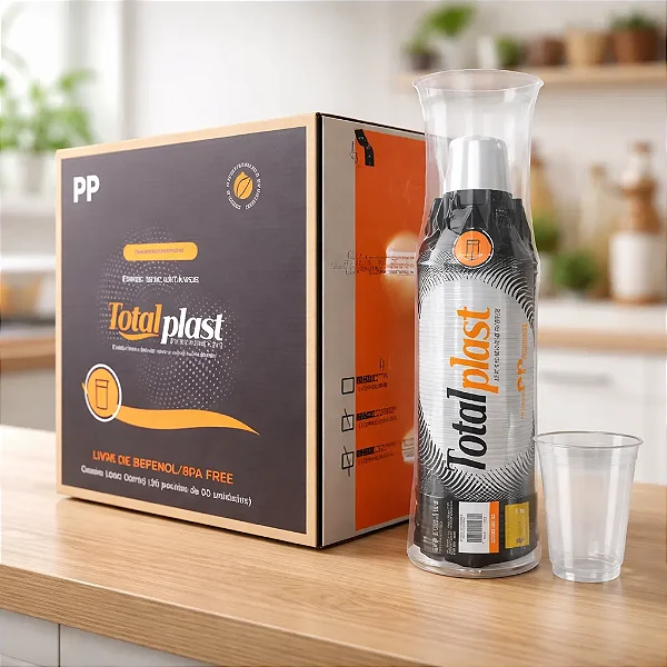 COPO DESC PP 200ML TR C/100UND - TOTALPLAST