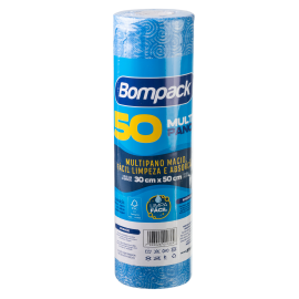 Bobina Slim Limp.Leve 30x50 Azul c/50 panos Bompack