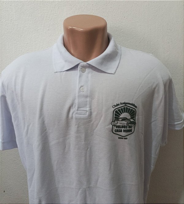 Camisa Polo Branca Oficial do Clube Velhos da Casa Verde