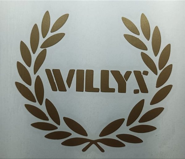 ADESIVO EM "DTF UV" - WILLYS - LOGO LAUREADO