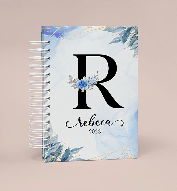 Alfabeto floral Azul 2