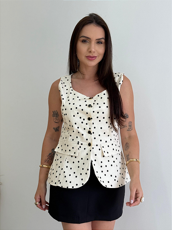 Blusa Botão Poá Natalia
