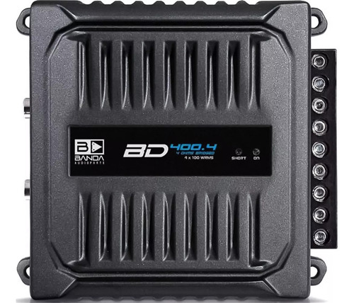 Amplificador Banda BD 400.4 - 2 Ohms por canal 4 Ohms em Bridge 4 Canais