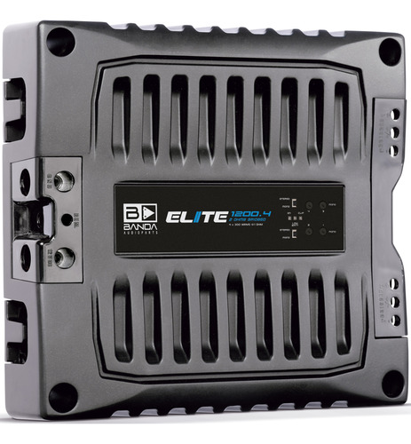 Amplificador Banda Elite 1200.4 - 1 Ohm por canal e 2 Ohms em Bridge 4 Canais