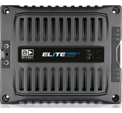 Amplificador Banda Elite 4000.4 1 Ohm por canal e 2 Ohms em Bridge 4 Canais