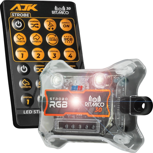 Central + Controle Strobo 3.0 Ajk Led Para Som Automotivo