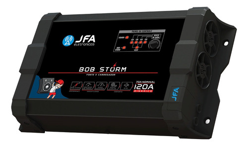 Fonte Carregador JFA Bob Storm 120a Amperes Bivolt Automático