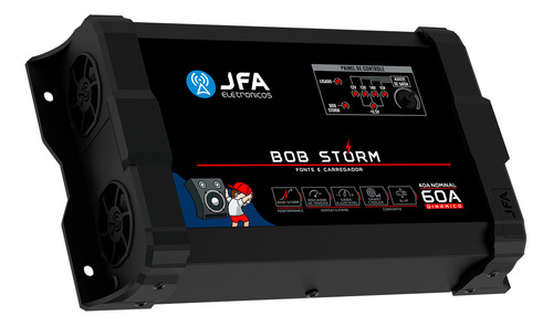 Fonte Carregador JFA Bob Strom 60a Bivolt Caixa Bob