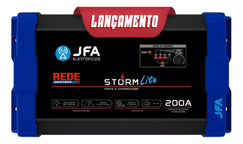 Fonte Carregador JFA Storm Lite 200a Amperes Bivolt Cor Azul