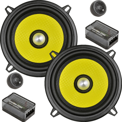 Kit 2 Vias Ground Zero Titanium 5 Pol. 160wrms 3 Ohms Par