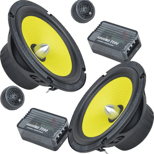 Kit 2 Vias Ground Zero Titanium 6,5 Pol. 200wrms 3 Ohms Par